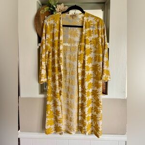 DONATED ITEM - NWOT - Yellow Floral Kimono Cardigan